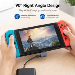 อะแดปเตอร์แบบงอ 90 องศา รุ่นพรีเมียม รองรับการชาร์จเร็ว 100W แบบ DC USB-C หัวต่อแบบตัวผู้/ตัวเมีย สำหรับแล็ปท็อปและโทรศัพท์มือถือ รุ่นใหม่ - Product Image 3