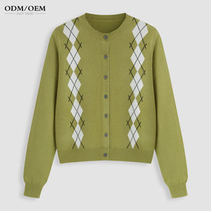 Nuevo Cárdigan Corto de Punto con Cuello Redondo para Mujer, Suéter Informal de Manga Larga - Product Image 4