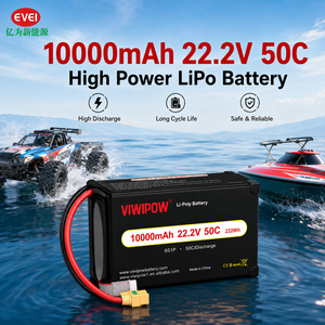 Batterie de drone Viwipow haute performance 6S 10000mAh 22.2V 50C, batterie semi-solide LiCoO2 Cathode XT90, prise personnalisée - Product Image 2