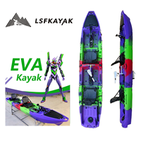 Prix de Gros pour Bateau de Jeu Aquatique Modulaire à 3 Places avec Propulsion à Pédales, Kayak de Pêche en Mer Double Détachable