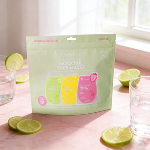 Custom Printed Stand <b>Up</b> Zipper <b>Pouch</b> for Facial Mask Beauty Skincare Packaging Large Capacity Moisture Proof Bag - Product Image 2