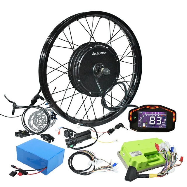 Fardriver Sine Wave 72260 Electric Motorbike Intelligent Controller 3000W E Motorcycle Mountain Bike Hub Motor Kits with Battery