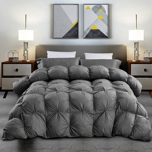 <span class=keywords><strong>Couette</strong></span> en <span class=keywords><strong>plumes</strong></span> d'oie luxueuse, épaisse, respirante et moderne, avec housse 100% coton égyptien, poids de garnissage 95 oz, toutes saisons, pour la maison - Product Image 3
