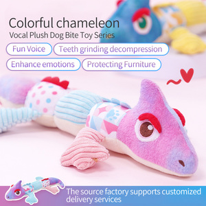 Giocattoli interattivi da masticare per animali da compagnia cartoni animati animali peluche a forma di alligatore cane giocattolo sonoro per denti - Product Image 3