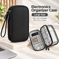 Sac Organisateur Électronique Multifonctionnel avec Étui de Rangement Épaissi pour Câbles, Écouteurs, Chargeurs, Batteries Externes et Câbles de Données USB