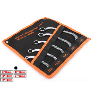8-22 Mm 5 Pcs U Type Half Moon <b>Wrench</b> Set C Type Nut Spanner <b>Wrench</b> Auto Repair Tool TRY-24200512 U-type - Product Image 4