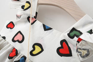 เสื้อผ้าเด็กทารก ชุดเดรสสำหรับเด็กผู้หญิง ชุดเดรสผ้าฝ้ายแขนสั้นพิมพ์ลาย - Product Image 4