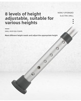Siège de douche en aluminium réglable en hauteur sur huit niveaux - Durable, léger et confortable pour la rééducation et les soins de douche