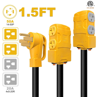 Cable de Alimentación de Cobre Puro Estándar Estadounidense, Enchufe de 30A a Tomacorriente de 20A, NEMA14-30P a 5-20R FT1, Retardante de Llama, Fabricado en China