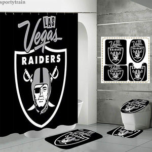 Las Vegas <span class=keywords><strong>Raiders</strong></span> banyo seti duş perdesi banyo halıları tuvalet kapak