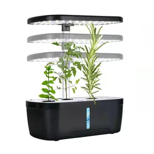 Hydroponics Growing System Indoor Herb Garden Starter Kit with LED Grow Light