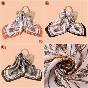 Nuove bandane per capelli da donna all'ingrosso della fabbrica 70*70 piccola imitazione di seta sciarpa con collo quadrato ispirata ai fiori scialli tradizionali - Product Image 4