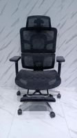 Accoudoir ergonomique réglable noir Fauteuil roulant auto-rotatif à dossier haut Chaise de bureau 4D en maille intégrale de luxe