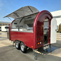 Camion de restauration mobile de style vintage classique en acier inoxydable entièrement équipé de haute qualité pour bonbons, sandwichs, tacos et frites