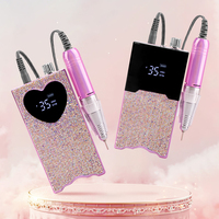 Nouvelle perceuse à ongles électrique professionnelle rechargeable portable en acier inoxydable sans balais 35000 tr/min, prise universelle pour ongles personnalisés