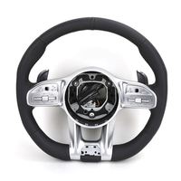 Volant de voiture personnalisé confortable en cuir pleine fleur semi-perforé pour Mercedes Benz W205 W212 W163 W164 X247 X166