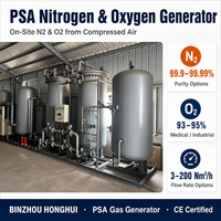 Generador de Nitrógeno PSA Montado en Plataforma con PLC, HMI, Compresor de Aire, Secador, Filtro, Sistema Completo de Gas Industrial