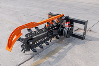 Grosir obral Ditcher rantai hidrolik penggali lampiran Skid Steer