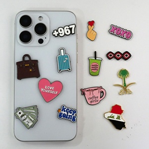 Autocollant de téléphone en métal avec logo personnalisé insigne Fashion Life Mid East pour étuis de téléphone sacs à vêtements - Product Image 1
