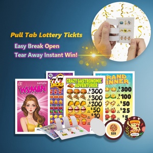 Evil Pumpkin Paper Pull Tab Halloween <b>Cards</b> Open to Win Prizes Screen Printing Custom Special Shapes 1 Window Design - Product Image 6