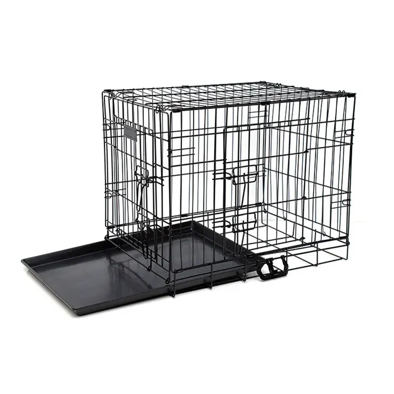 TIANHAIDA Dog Crate Cage Pet Crate Folding Metal Pet Cage and Durable Outdoor Large folding pet dog cage crate