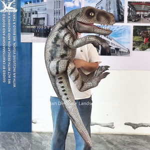 Marionnette réaliste Animatronic <span class=keywords><strong>Raptor</strong></span> dinosaure à main bébé bleu pour <span class=keywords><strong>Jurassic</strong></span> <span class=keywords><strong>Park</strong></span> interactif pour enfants enfants centres commerciaux - Product Image 2