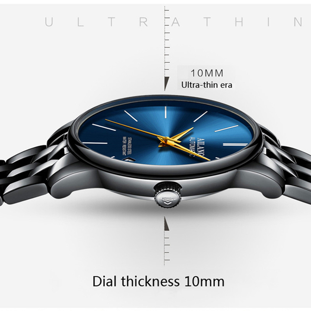 AILANG Brand Stainless Steel Ultra-thin Dial Luxury Men's Mechanical Sports Wrist Watch Automatic Watch Limited Stock