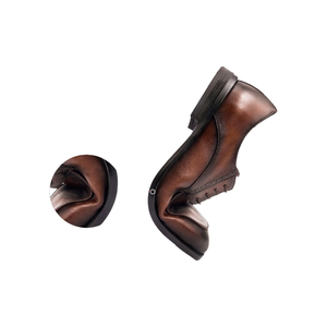 Chaussures habillées de luxe pour hommes en cuir, fabriquées à la main, style Oxford, rehaussantes, collection automne, vente directe usine - Product Image 5