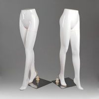 Maniquí de exhibición de media figura para pantalones, modelo de exhibición para escaparates, maniquí de cuerpo inferior femenino para lencería, soporte de exhibición blanco brillante