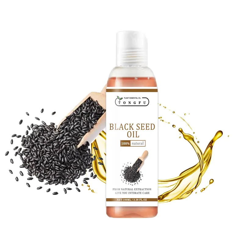 Huile de graines noires pressée à froid de marque privée 100% pure huile biologique pour la croissance des cheveux