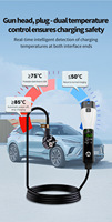 Chargeur EV portable de type 2, 16A 3,3KW avec prise de décharge V2L, chargeur de voiture électrique mobile de 10 m pour la maison et le camping