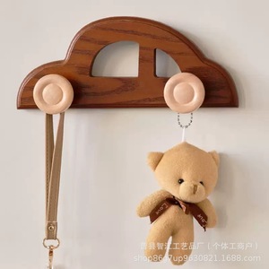 Lindos percheros de madera para habitaciones infantiles, percheros sin necesidad de taladrar y percheros de pared para entradas, pasillos y - Product Image 4