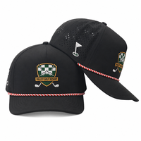 Casquette de golf 5 panneaux avec logo personnalisé, broderie 3D, vente en gros, respirante, réglable, performance sportive, casquette de baseball