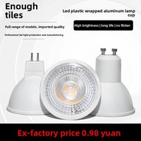 Projecteur LED de jardin et de plafond en aluminium GU10/GU53/MR16 COB ultra-lumineux à économie d'énergie avec télécommande, CRI élevé 80-90