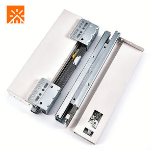 Rail caché synchronisé à 3 sections avec glissière amortie pour guide d'étagère de <span class=keywords><strong>rideau</strong></span> de placard, directement de l'usine - Product Image 3