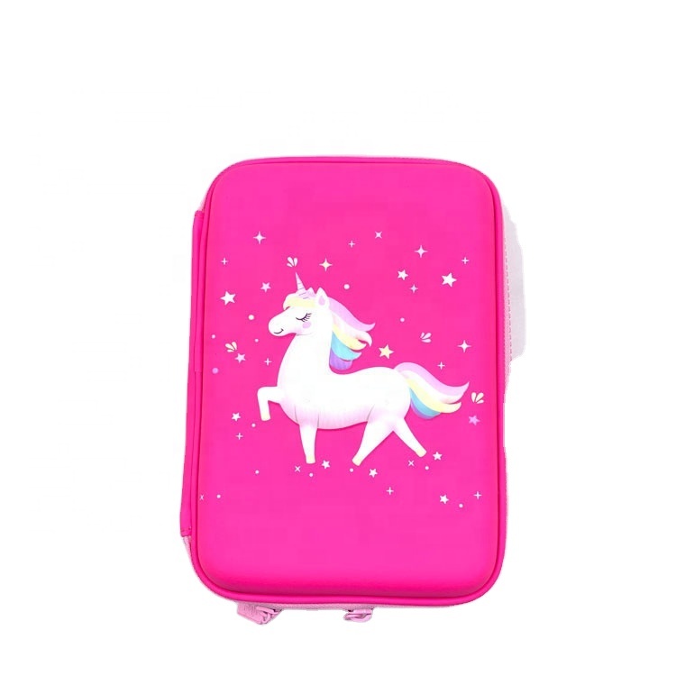 3D Аниме многофункциональные блестящие милые детские кожаные пеналы большой вместимости с единорогом милые школьные пеналы для девочек