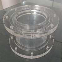Bride acrylique instrument de laboratoire verre organique dispositif transparent pièces de connexion PMMA