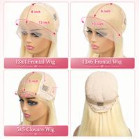 Cheveux chinois en gros pour perruque Lace Front, 100% vierges Remy, blonds, longs et lisses, toutes couleurs, tailles de bonnet petites/grandes