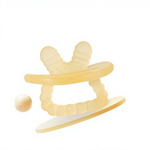 Nuevo producto transfronterizo: Mordedor de silicona de grado alimenticio <span class=keywords><strong>para</strong></span> <span class=keywords><strong>bebés</strong></span> de 0 a 24 meses, un gadget calmante que ayuda a aliviar las molestias. - Product Image 1