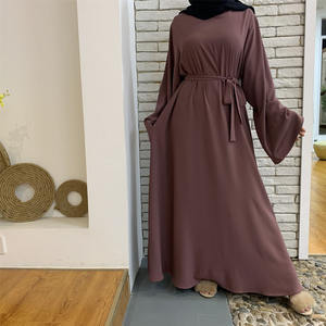 Vestido Abaya modesto Khimar árabe para mujer, caftán marroquí con capucha, Túnica turca islámica, Jalabiya, venta al por mayor, otoño de Dubai, 2023 - Product Image 6
