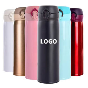 Vaso Térmico Moderno Fresh Bounce de Acero Inoxidable 304 con Aislamiento al Vacío, Diseño de Cabeza de Oso, Color Sólido, Capacidad de 301-400 ml para Estudiantes - Product Image 6
