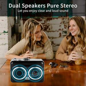 Reproductor de Casetes Retro con Conversión de Casete a <span class=keywords><strong>MP3</strong></span>, Altavoces Dobles con Función de Retroceso Automático, Compatible con Auriculares, Reproductor de Música USB - Product Image 3