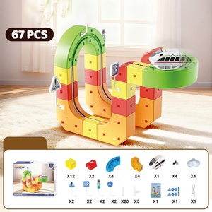 Pista de Carreras Magnética para Niños, Bloques de Construcción Magnéticos, Pista de Carreras Antigravedad, Cubo de Gravedad Eléctrico Ecológico de Plástico - Product Image 3