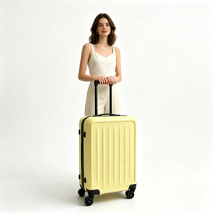Valise rigide moderne de 20 pouces couleur bonbon avec roulettes, en PP, avec serrure à combinaison et poignée télescopique pour les voyages en avion - Product Image 6