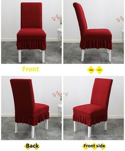 Housse de chaise élastique en velours épais de style scandinave pour les rassemblements décontractés - Product Image 4