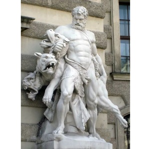 Decorazione esterna a grandezza naturale in pietra <span class=keywords><strong>di</strong></span> <span class=keywords><strong>marmo</strong></span> greco <span class=keywords><strong>statua</strong></span> <span class=keywords><strong>di</strong></span> Ercole per la vendita - Product Image 1