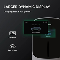 TPSON Nouvelle borne de recharge murale intelligente pour véhicules électriques, écran tactile, câble de 5 m, indice de protection IP65, 22 kW, pour immeubles résidentiels multi-familiaux