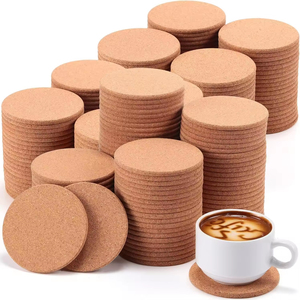 Échantillon Gratuit, Vente en Gros Usine : Sous-verres en Liège Naturel de Haute Qualité avec Support en Bois, Offre Spéciale - Product Image 6