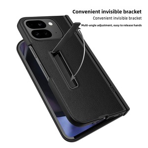 Funda para Google Pixel 10 Pro Fold con Soporte, Cuero con Textura de Litchi, Protector de Pantalla Integrado, Protección Total a Prueba de Golpes - Product Image 3