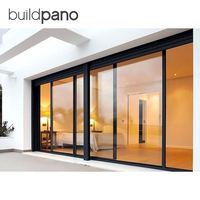 Puertas Apilables de Doble Acristalamiento As2047 Australianas, Puertas Corredizas Panorámicas de Aluminio para Exteriores Comerciales y Patios